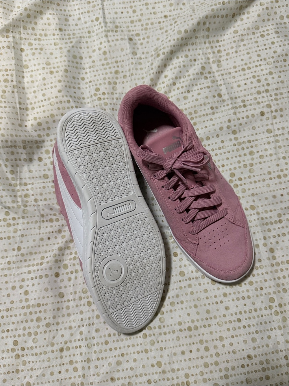 Puma Women's Pink Suede Sneakers - Picture 3 of 7